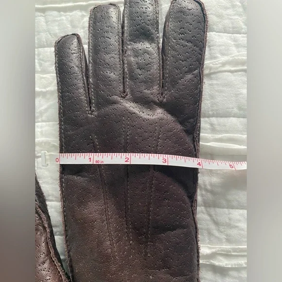 NWT Men’s L Brown Leather Gloves - Picture 4 of 8